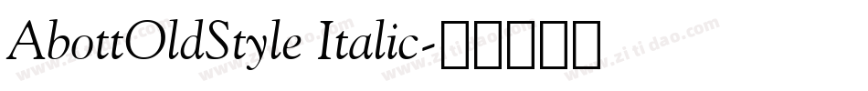 AbottOldStyle Italic字体转换